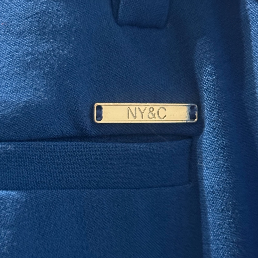 New York & Company Royal Blue Wide-Leg Trousers - Picture 4 of 7